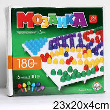 Мозаика d10/6цветов/180шт/1поле/230х200х35 00974