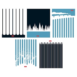 Тетрадь 80л А5ф клетка 60-65г/кв.м Пластиковая обложка с печатью -Разные вертикали- 090206
