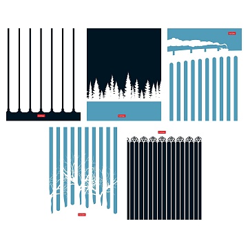 Тетрадь 80л А5ф клетка 60-65г/кв.м Пластиковая обложка с печатью -Разные вертикали- 090206