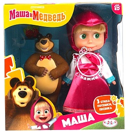 Кукла Маша «Карапуз» с медведем, озвученная, 15см 379162
