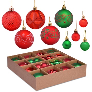 Набор новогодних украшений "Новогодний маскарад" (6cм*12, 3cм*32) S1708