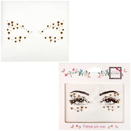 Lukky Fashion стразы для лица Золотое мерцание Т24121