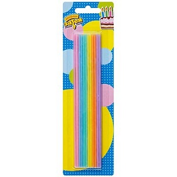 Свечи для торта "Ассорти. Пастель" 24шт 17см 1502-5224