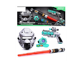 Набор оружия Инопланетый страж (свет, звук) на батарейках, в коробке 841-1