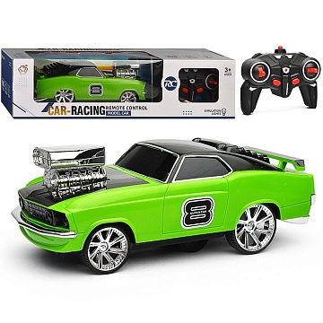 Машина "Car-racing" Р/У, 27 MHz, (цвет зеленый) в короб. BX-81D