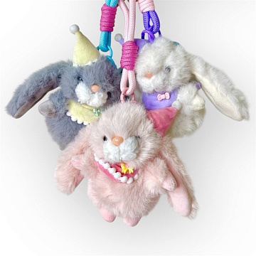 Брелок мягкий "Зайка в колпачке с платочком" 23081