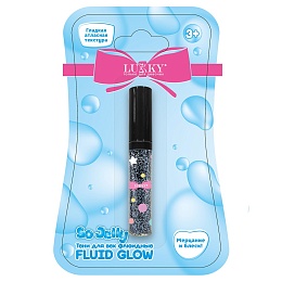 Lukky Fluid Glow, флюидные перламутровые тени для век, фиолетовые Т27253