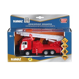 Машина металл свет-звук KAMAZ 65115 ПОЖАРНАЯ МАШИНА 18 см, двери 401938