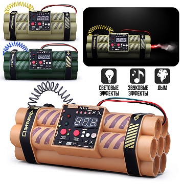 Боеприпас игрушечный "Динамит" (свет, звук, дым) в пакете 2132C