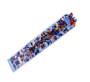 Наклейки декоративные УШАСТИК, 7.5*38 см, 16 листов M-20629