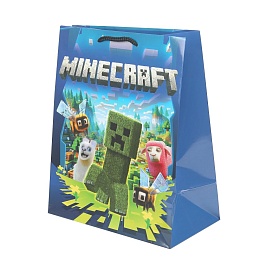 Пакет подарочный глянцевый Пиксели 26х32 400261