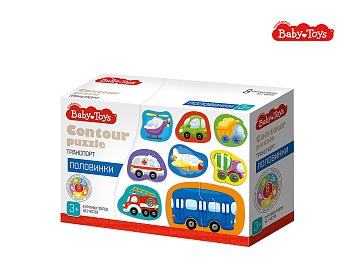 Пазлы контурные Половинки "Транспорт" Baby Toys 04122