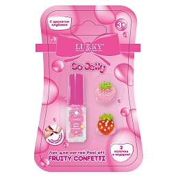 Lukky Fruity Confetti Лак для ногтей с блёстками, фуксия Т27255