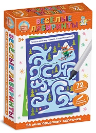 Развивающая игра Пиши-Стирай «Веселые лабиринты» 04145