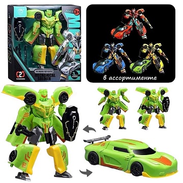 Робот трансформирующийся в спорткар, в коробке 908-13B