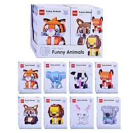 Конструктор дикие звери в коробке в асс 1011A