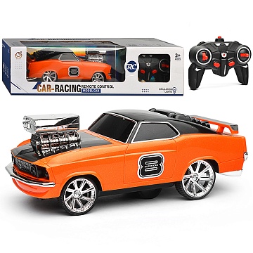 Машина "Car-racing" Р/У, 27 MHz, (цвет оранжевый) в короб. BX-83D