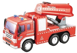 Пожарная машина водяная пушка Sprayer инерц. свет. звук 1:16  WY352A