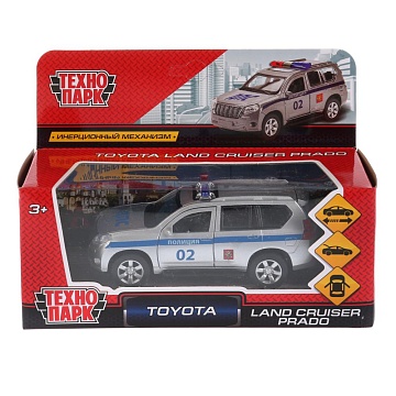 Металлическая машинка "TOYOTA PRADO Полиция" (Технопарк)