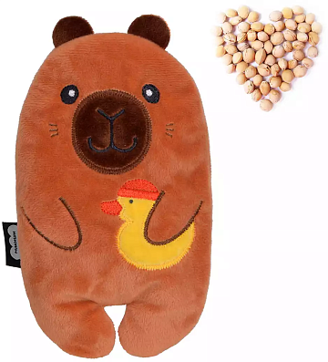 Игрушка с вишневыми косточками "Капибара с уточкой" 934