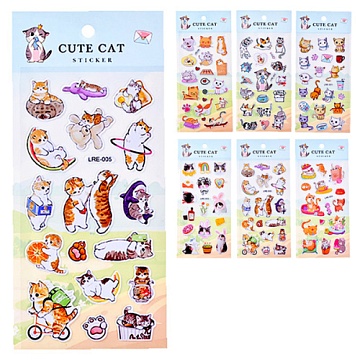 Наклейки декоративные КОТИКИ, 10*22 см M-8568