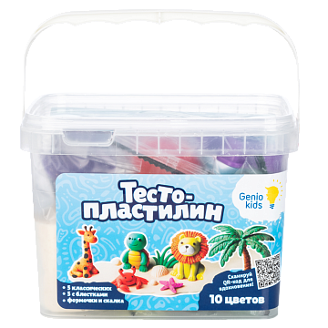 Набор для детской лепки "Тесто-пластилин 10 цветов" TA2047