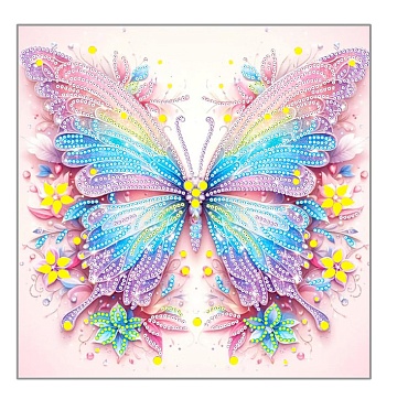 Алмазная мозаика "Бабочка" 30*30 см M-12214
