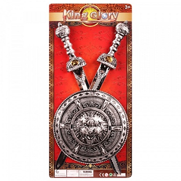 Игровой набор Доспехи 2 меча и круглый щит на листе 304