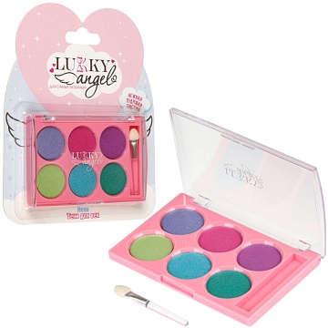 Lukky Angel пудровые тени д.век "Неон",6 цветов, с аппликатором,блистер Т25662