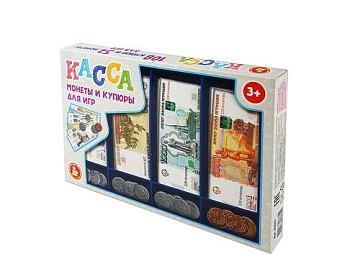 Игра обучающая "Касса. Монеты и купюры для игр" 03631