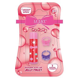 Lukky Jelly Fruit,бальзам для губ, сирень Т27259