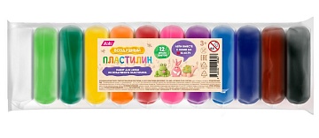Пластилин 12 цветов,  KiK   PL001