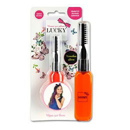 Тушь для волос Lucky. Неоновые цвета: красный