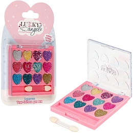 Lukky Angel палетка крем-теней д.век с блёстками,12 цветов 