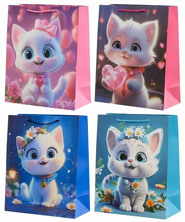 Подарочный пакет: "КОТЯТА"; 18*23*10 МС-7652