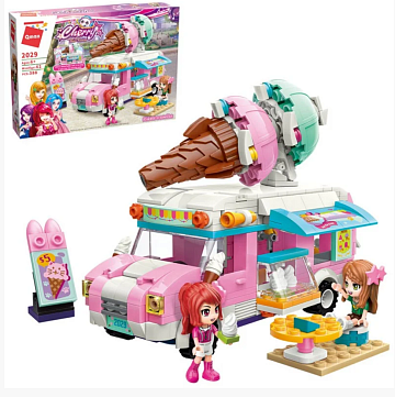 КОНСТРУКТОР 2029 Pink Ice-Cream Van 388 дет