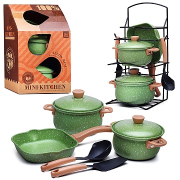 Игровой набор "Посуда" зеленый H43C