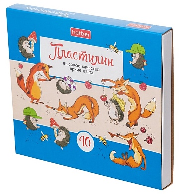 Пластилин 10 цв. 150г Hatber со стеком -Веселые истории- 058985