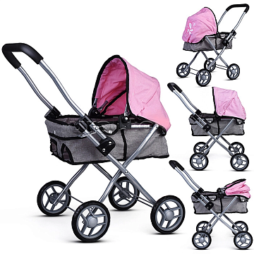 Коляска для кукол "Розовая мечта" 62826N