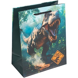 Пакет подарочный МАТОВЫЙ Парк динозавров 18*23 403029