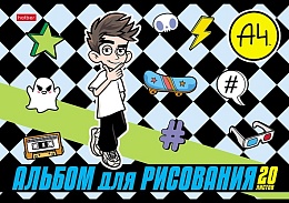 АЛЬБОМ для рисования 20л А4ф на скобе  серия  -Влад А4- 084854