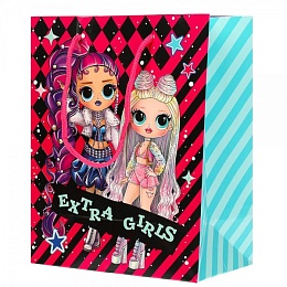 Пакет подарочный глянцевый 26x32 см Extra girls 393066