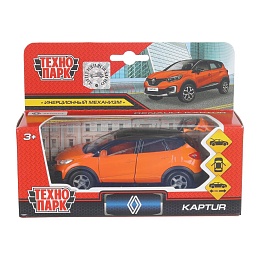 Машина металл RENAULT kaptur, 12 см, дв., баг., инер., оранжево-черный 401957