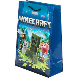 Пакет подарочный глянцевый Пиксели 22х31 400260