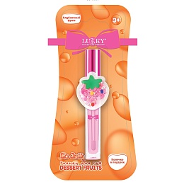Lukky Dessert Fruits, глянец для губ клубничный, с колечком Т27248