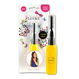 Тушь для волос Lucky. Неоновые цвета: жёлтый 