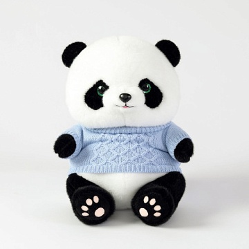 Мягкая игрушка Панда в голубом свитере 25см Z23913