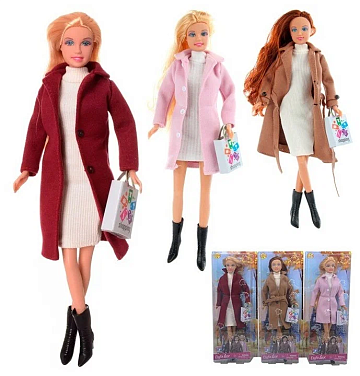 Кукла Defa Lucy "На прогулке" в пальто и сапожках 8419