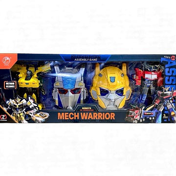 Робот трансформирующийся в машину, с масками и аксессуарами, в коробке 908-17B