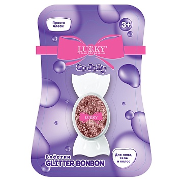 Lukky Glitter BonBon блёстки для глаз и тела, золото Т27257